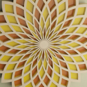 Intra απο ξύλο plywood 3mm-4mm πάχος – Στολίδι Torus Yantra Δίασταση  20x20 cm INTRAFABR-113506162