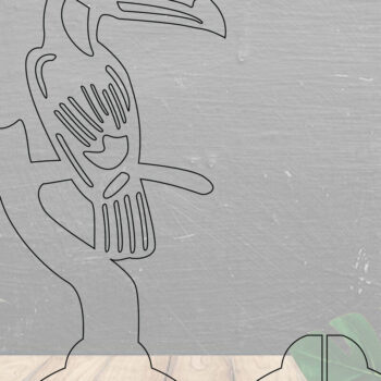 Intra απο ξύλο plywood 3mm-4mm πάχος – Toucan Bird Decor Home 2 Δίασταση  20x20 cm INTRAFABR-112467081 - Image 2