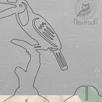 Intra απο ξύλο plywood 3mm-4mm πάχος – Toucan Bird Διακόσμηση σπιτιού 3 Δίασταση  20x20 cm INTRAFABR-112467131 - Image 2