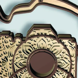 Intra απο ξύλο plywood 3mm-4mm πάχος – Tourist Photo, 5 Layers, 3D Mandala Δίασταση 20x20 cm INTRAFABR-21430895