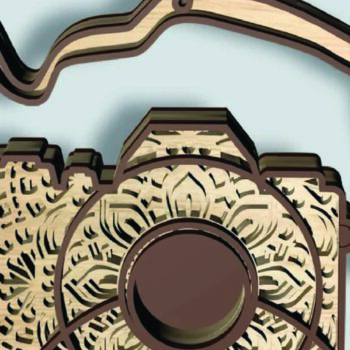 Intra απο ξύλο plywood 3mm-4mm πάχος – Tourist Photo, 5 Layers, 3D Mandala Δίασταση  20x20 cm INTRAFABR-21430895 - Image 1