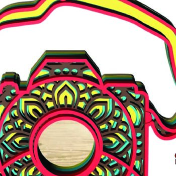 Intra απο ξύλο plywood 3mm-4mm πάχος – Tourist Photo, 5 Layers, 3D Mandala Δίασταση  20x20 cm INTRAFABR-21430895 - Image 2