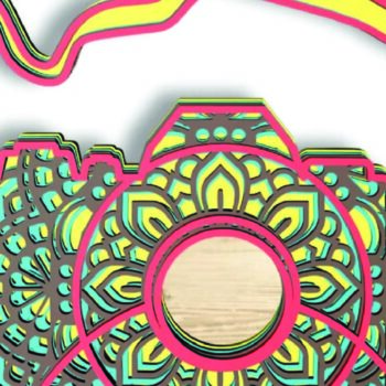 Intra απο ξύλο plywood 3mm-4mm πάχος – Tourist Photo, 5 Layers, 3D Mandala Δίασταση  20x20 cm INTRAFABR-21430895 - Image 3