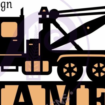 Intra απο ξύλο plywood 3mm-4mm πάχος – Αρχείο κοπής λέιζερ Name Tow Truck Δίασταση  20x20 cm INTRAFABR-115922590 - Image 4