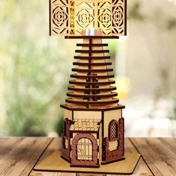 Intra απο ξύλο plywood 3mm-4mm πάχος – Θήκη κεριού Tower Tea Light Cut Laser Δίασταση  20x20 cm INTRAFABR-121051478 - Image 3