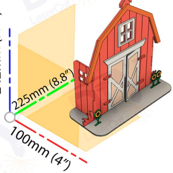 Intra απο ξύλο plywood 3mm-4mm πάχος – Toy Farm για DIY Συναρμολόγηση και Ζωγραφική Δίασταση  20x20 cm INTRAFABR-114413224 - Image 2