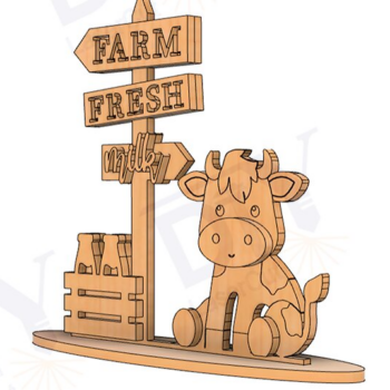 Intra απο ξύλο plywood 3mm-4mm πάχος – Toy Farm για DIY Συναρμολόγηση και Ζωγραφική Δίασταση  20x20 cm INTRAFABR-114413224 - Image 7