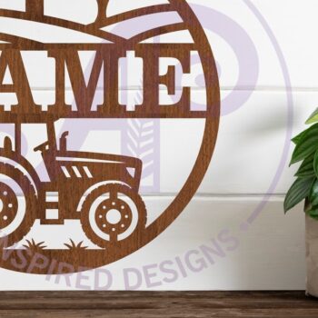 Intra απο ξύλο plywood 3mm-4mm πάχος – Tractor Farm Name Sin Laser Δίασταση 20x20 cm INTRAFABR-116428553 - Image 3