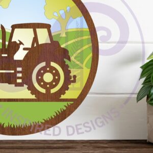 Intra απο ξύλο plywood 3mm-4mm πάχος – Πινακίδα τέχνης τοίχου με στρώσεις τρακτέρ, Δίασταση 40x30 cm INTRAFABR-98632490