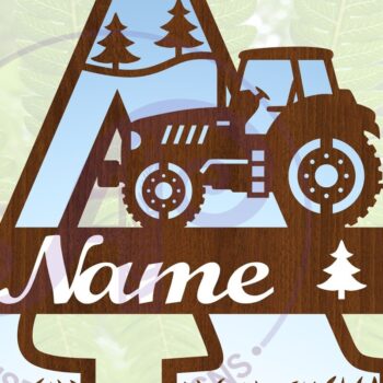 Intra απο ξύλο plywood 3mm-4mm πάχος – Μονόγραμμα τρακτέρ Letter a Δίασταση  20x20 cm INTRAFABR-70480747 - Image 1