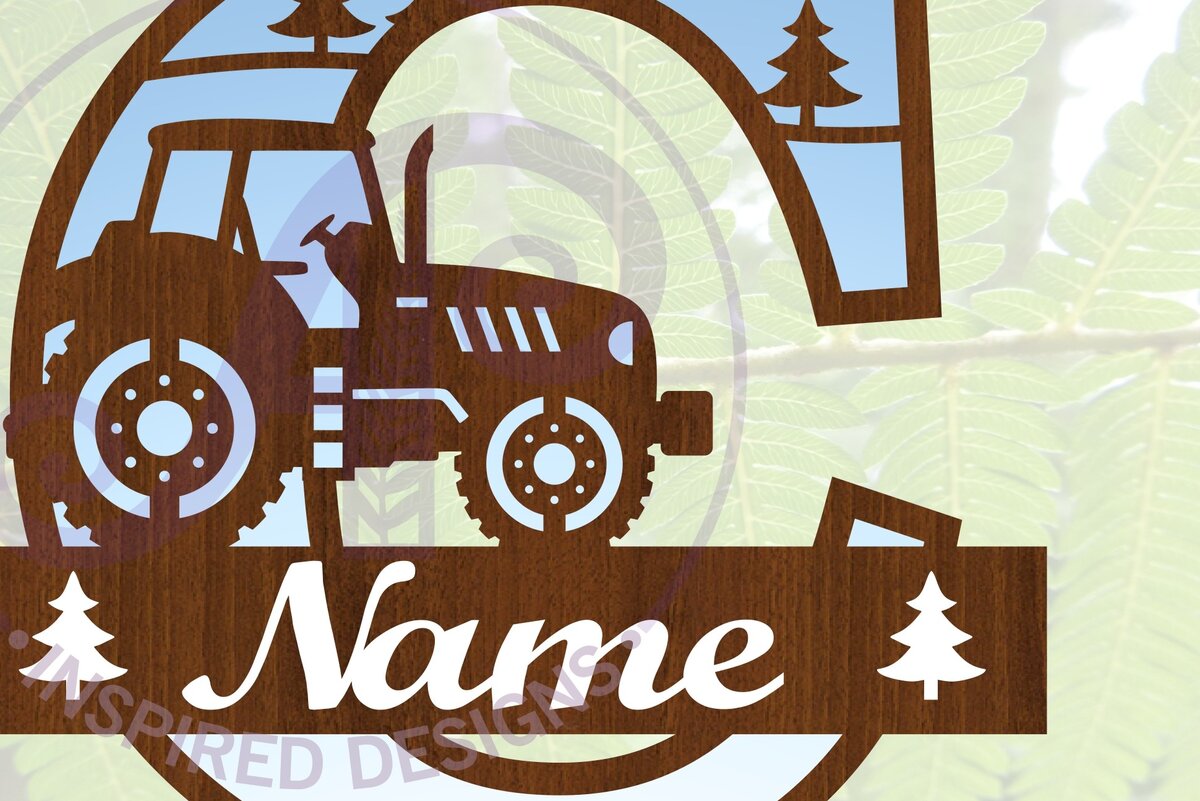 Intra απο ξύλο plywood 3mm-4mm πάχος – Μονόγραμμα τρακτέρ Letter C Δίασταση  20x20 cm INTRAFABR-70480828