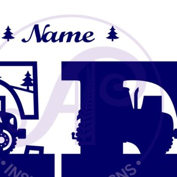 Intra απο ξύλο plywood 3mm-4mm πάχος – Μονόγραμμα τρακτέρ Letter E Δίασταση  20x20 cm INTRAFABR-70480896 - Image 2