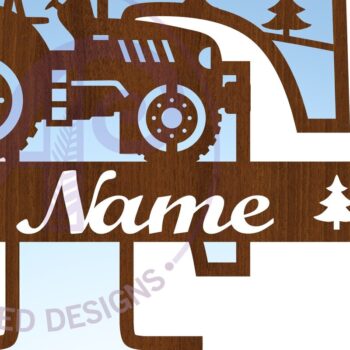 Intra απο ξύλο plywood 3mm-4mm πάχος – Μονόγραμμα τρακτέρ Γράμμα F Αποκοπή αρχείου Δίασταση  20x20 cm INTRAFABR-70480928 - Image 3