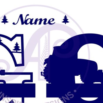 Intra απο ξύλο plywood 3mm-4mm πάχος – Μονόγραμμα τρακτέρ Γράμμα G Αποκοπή αρχείου Δίασταση  20x20 cm INTRAFABR-70480956 - Image 2