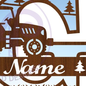 Intra απο ξύλο plywood 3mm-4mm πάχος – Μονόγραμμα τρακτέρ Γράμμα G Αποκοπή αρχείου Δίασταση  20x20 cm INTRAFABR-70480956 - Image 3