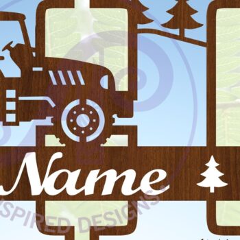 Intra απο ξύλο plywood 3mm-4mm πάχος – Μονόγραμμα τρακτέρ Letter H Αποκοπή αρχείου Δίασταση  20x20 cm INTRAFABR-70480974 - Image 1