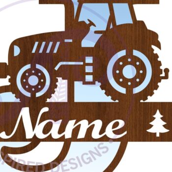 Intra απο ξύλο plywood 3mm-4mm πάχος – Μονόγραμμα τρακτέρ Letter J Δίασταση  20x20 cm INTRAFABR-70481031 - Image 3