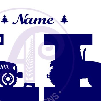 Intra απο ξύλο plywood 3mm-4mm πάχος – Μονόγραμμα τρακτέρ Letter L Δίασταση  20x20 cm INTRAFABR-70481082 - Image 2