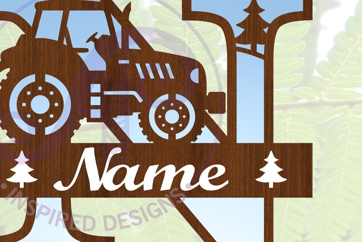 Intra απο ξύλο plywood 3mm-4mm πάχος – Μονόγραμμα τρακτέρ Letter N Δίασταση  20x20 cm INTRAFABR-70481225