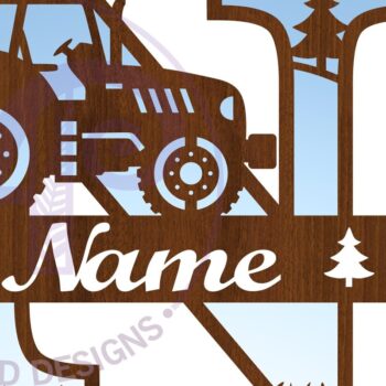 Intra απο ξύλο plywood 3mm-4mm πάχος – Μονόγραμμα τρακτέρ Letter N Δίασταση  20x20 cm INTRAFABR-70481225 - Image 3