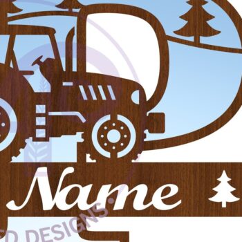 Intra απο ξύλο plywood 3mm-4mm πάχος – Μονόγραμμα τρακτέρ Letter P Δίασταση  20x20 cm INTRAFABR-70481264 - Image 3