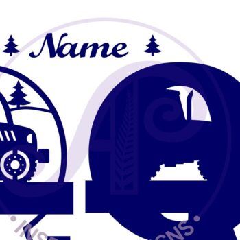 Intra απο ξύλο plywood 3mm-4mm πάχος – Αρχείο αποκοπής μονογράμματος τρακτέρ Letter Q Δίασταση  20x20 cm INTRAFABR-70481281 - Image 2