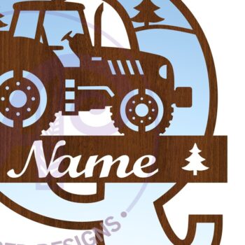 Intra απο ξύλο plywood 3mm-4mm πάχος – Αρχείο αποκοπής μονογράμματος τρακτέρ Letter Q Δίασταση  20x20 cm INTRAFABR-70481281 - Image 3