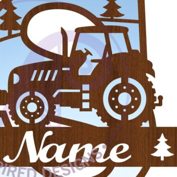 Intra απο ξύλο plywood 3mm-4mm πάχος – Μονόγραμμα τρακτέρ Letter S Δίασταση  20x20 cm INTRAFABR-70481346 - Image 3