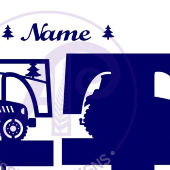 Intra απο ξύλο plywood 3mm-4mm πάχος – Μονόγραμμα τρακτέρ Letter T Δίασταση  20x20 cm INTRAFABR-70481390 - Image 2