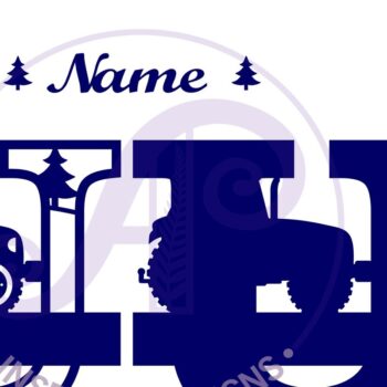 Intra απο ξύλο plywood 3mm-4mm πάχος – Μονόγραμμα τρακτέρ Letter U Δίασταση  20x20 cm INTRAFABR-70481435 - Image 2