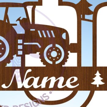 Intra απο ξύλο plywood 3mm-4mm πάχος – Μονόγραμμα τρακτέρ Letter U Δίασταση  20x20 cm INTRAFABR-70481435 - Image 3