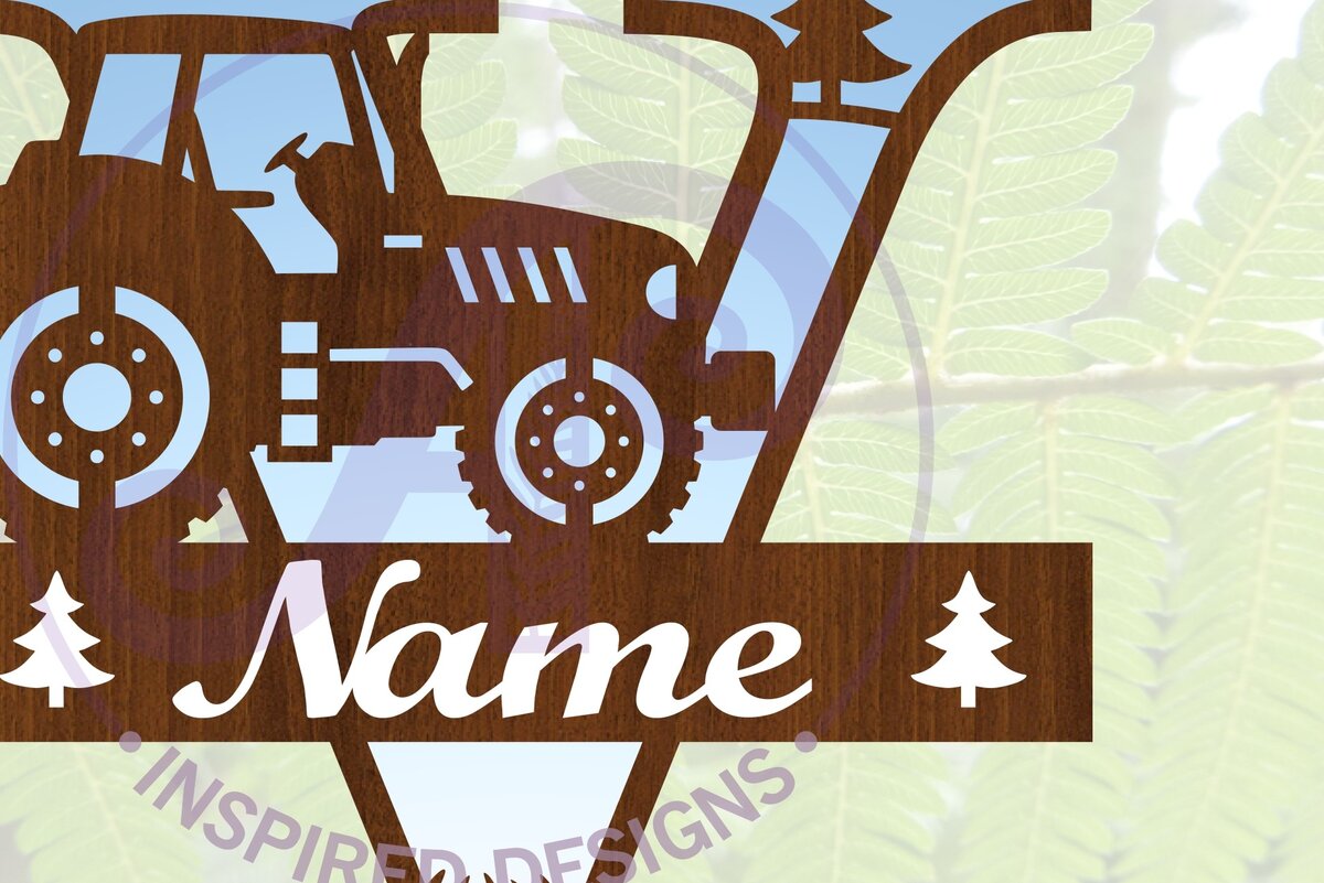 Intra απο ξύλο plywood 3mm-4mm πάχος – Μονόγραμμα τρακτέρ Letter V Δίασταση  20x20 cm INTRAFABR-70481464