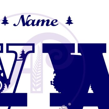 Intra απο ξύλο plywood 3mm-4mm πάχος – Μονόγραμμα τρακτέρ Letter W Δίασταση  20x20 cm INTRAFABR-70481495 - Image 2