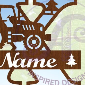 Intra απο ξύλο plywood 3mm-4mm πάχος – Μονόγραμμα τρακτέρ Letter X Δίασταση  20x20 cm INTRAFABR-70481530 - Image 1
