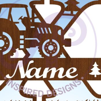 Intra απο ξύλο plywood 3mm-4mm πάχος – Μονόγραμμα τρακτέρ Letter X Δίασταση  20x20 cm INTRAFABR-70481530 - Image 3