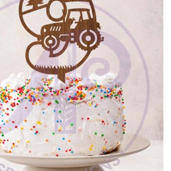 Intra απο ξύλο plywood 3mm-4mm πάχος – Αριθμός τρακτέρ Cake Toppers Δίασταση  20x20 cm INTRAFABR-104580384 - Image 2