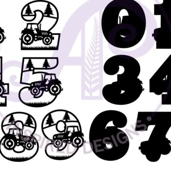 Intra απο ξύλο plywood 3mm-4mm πάχος – Σήμα τοίχου δύο επιπέδων αριθμών τρακτέρ Δίασταση  40x30 cm INTRAFABR-105602919 - Image 2