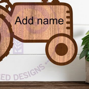 Intra απο ξύλο plywood 3mm-4mm πάχος – Τρακτέρ Παλαιότερο στυλ περίγραμμα δύο επιπέδων Δίασταση  20x20 cm INTRAFABR-111320455 - Image 2