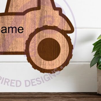 Intra απο ξύλο plywood 3mm-4mm πάχος – Πινακίδα ονόματος περίγραμμα τρακτέρ δύο επιπέδων Δίασταση  20x20 cm INTRAFABR-111320329 - Image 2