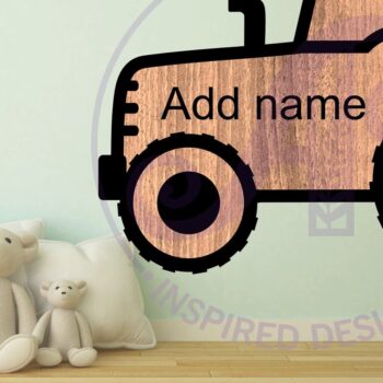 Intra απο ξύλο plywood 3mm-4mm πάχος – Πινακίδα ονόματος περίγραμμα τρακτέρ δύο επιπέδων Δίασταση  20x20 cm INTRAFABR-111320329 - Image 3