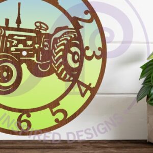 Intra απο ξύλο plywood 3mm-4mm πάχος – Αρχεία κοπής με λέιζερ ρολόι τοίχου τρακτέρ, Δίασταση  40x30 cm INTRAFABR-92533702