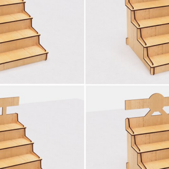 Intra απο ξύλο plywood 3mm-4mm πάχος – Ράφι εμπορικής αγοράς με πινακίδα κοπής λέιζερ Δίασταση  20x20 cm INTRAFABR-117264462 - Image 4