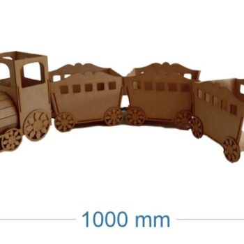 Intra απο ξύλο plywood 3mm-4mm πάχος – Τρένο - Δώρο - Lasercut Δίασταση 20x20 cm INTRAFABR-20292853 - Image 1