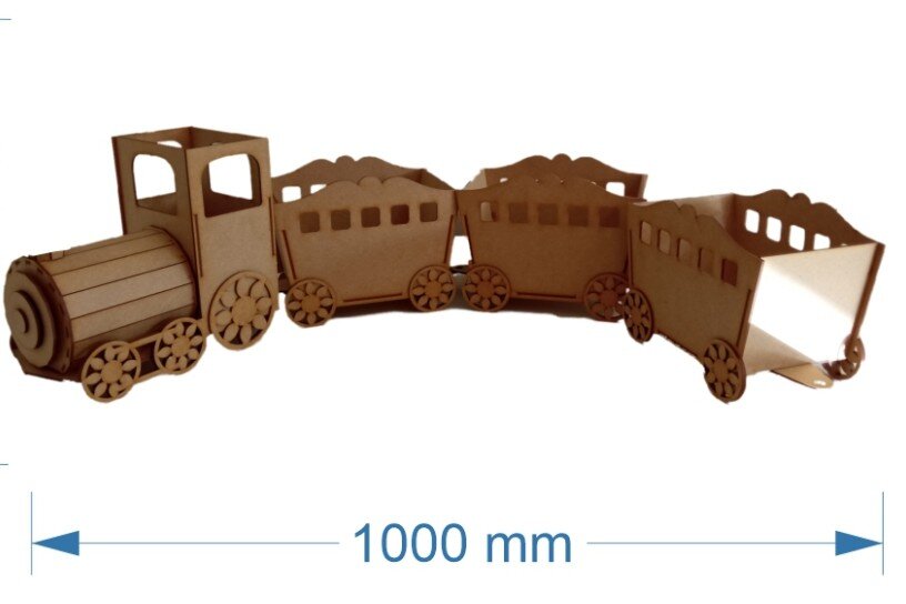 Intra απο ξύλο plywood 3mm-4mm πάχος – Τρένο - Δώρο - Lasercut Δίασταση  20x20 cm INTRAFABR-20292853