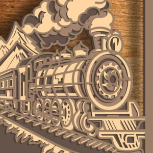 Intra απο ξύλο plywood 3mm-4mm πάχος – Train Multilayer/ Train/ 3D Δίασταση  20x20 cm INTRAFABR-76097225