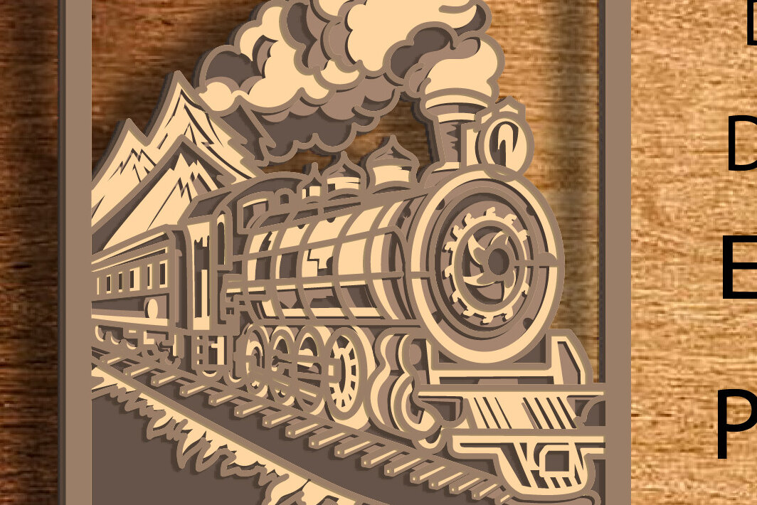 Intra απο ξύλο plywood 3mm-4mm πάχος – Train Multilayer/ Train/ 3D Δίασταση  20x20 cm INTRAFABR-76097225