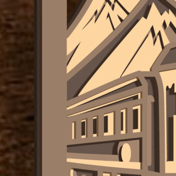 Intra απο ξύλο plywood 3mm-4mm πάχος – Train Multilayer/ Train/ 3D Δίασταση  20x20 cm INTRAFABR-76097225 - Image 3