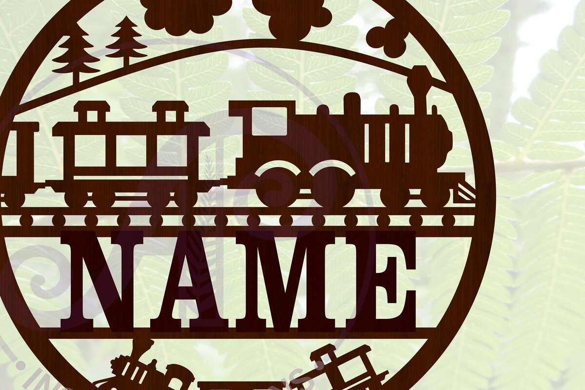 Intra απο ξύλο plywood 3mm-4mm πάχος – Αρχείο αποκοπής Sign Name Train Δίασταση  40x30 cm INTRAFABR-67498539