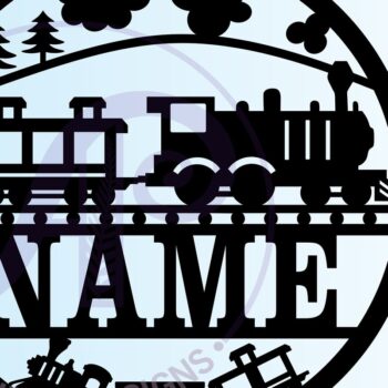 Intra απο ξύλο plywood 3mm-4mm πάχος – Αρχείο αποκοπής Sign Name Train Δίασταση  40x30 cm INTRAFABR-67498539 - Image 3