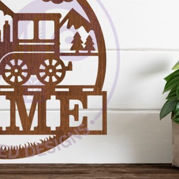 Intra απο ξύλο plywood 3mm-4mm πάχος – Πρότυπο κοπής με λέιζερ Sin Name Train Δίασταση  20x20 cm INTRAFABR-98627356 - Image 1